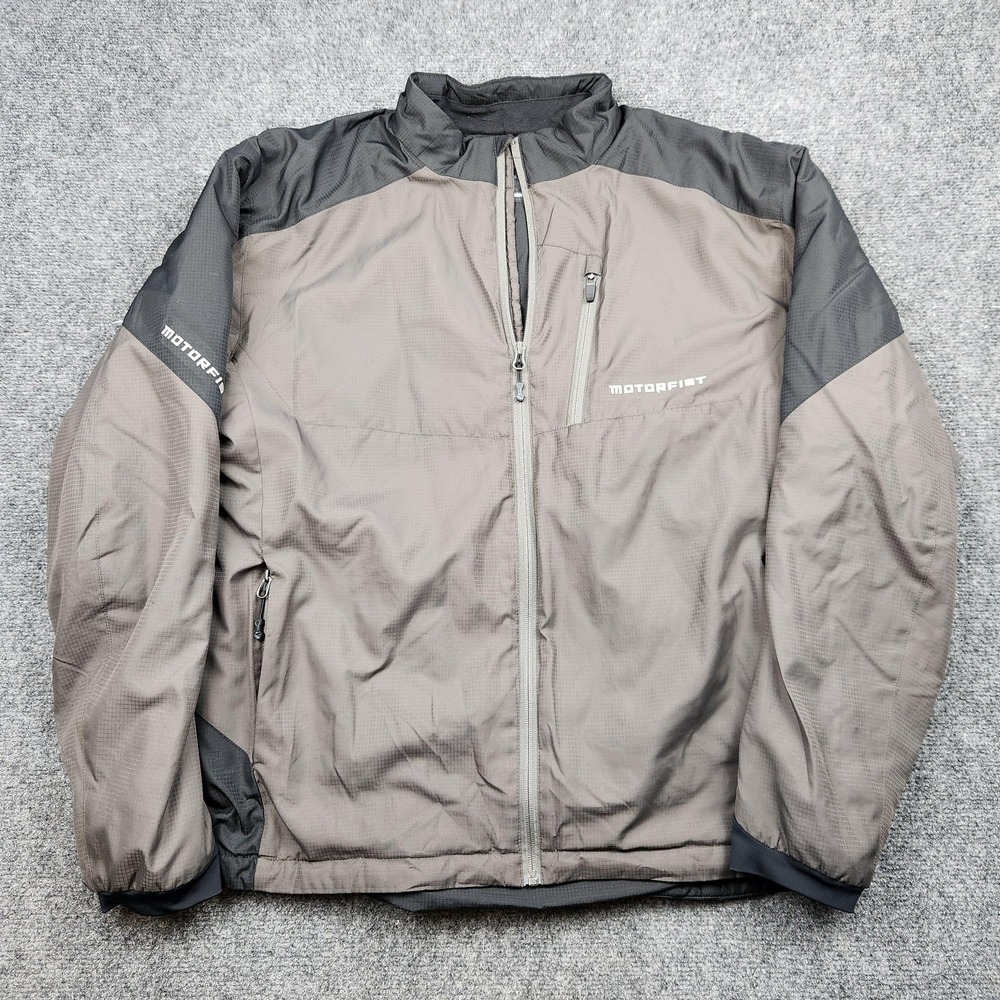 Motorfist PrimaLoft Jacket Mens XL Gray Colorblock Insulated Full Zip Ski Moto